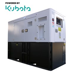 10.5 kVA, Single Phase, Standby Diesel Generator with Kubota Engine in Canopy, 400L Tank & Load Bank