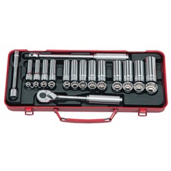 SOCKET SET 3/8DR 6PT STD & DEEP - 29PCS