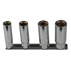 SPARKPLUG SOCKET SET 3/8DR  W/SPRING CLIPS 14,16,18,20.8 KORS3300C/4