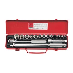 17PC 1/2"DR METRIC SOCKET SET (9 - 26MM) KO4230M