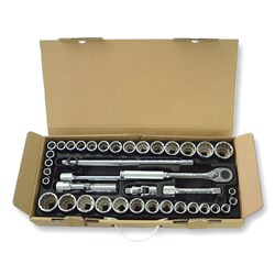 SOCKET SET 1/2DR AF/MET IN PLASTIC TRAY