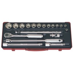 19PC 1/2"DR SOCKET SET (3/8" - 1-1/4"AF) KO4241A