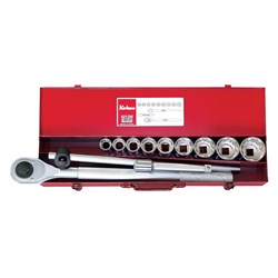 SOCKET SET 3/4DR 12PT 22-50MM (12PCS)