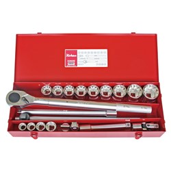 SOCKET SET 3/4DR 12PT 21-50MM (20PCS)