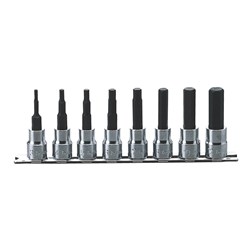 8PC 3/8"DR INHEX BIT SKT SET (3MM - 12MM) (L100) ON RAIL KORS3010M/8-L100