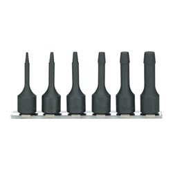 6PC 3/8"DR BOLT TWISTER SET (2MM - 10MM) (L60) ON RAIL KORS3129/6-L60