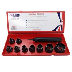 Maun 1000-05 Wad Punch 10Pc Set With Centre Punch Metric 5mm to 32mm