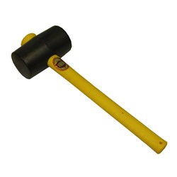 675G BLACK RUBBER MALLET (1-1/2LB) 64MM HEAD F/G HNDL TH953FG