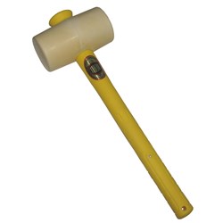 985G WHITE RUBBER MALLET (2-1/4LB) 74MM HEAD F/G HNDL TH954WFG