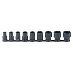 Ko-ken KORS13401M/9 9 Piece 3/8" Drive Impact Socket Set On Rail