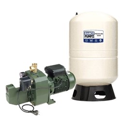 DAB-251MP-100V PUMP + TANK - PUMP SURFACE MOUNTED CAST IRONWITH PRESSURE SWITCH 120L/MIN 62M 1.85KW 