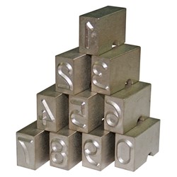 INTERCHANGEABLE PUNCH SET 1.0MM NUMBER SET PRYINS010