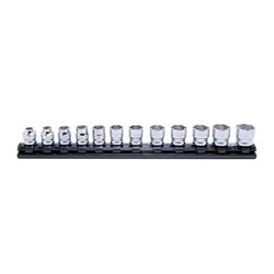 KORS3400MZ/12 - Ko-Ken Socket Set 3/8" Drive 12 piece on Magnetic Rail 7-19MM