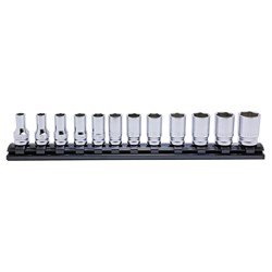 KORS3300XZ/12 - Ko-Ken Socket Set 3/8" Drive 12 Piece on Magnetic Rail 7-19MM