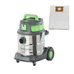 VACUUM WET / DRY 20LTR INDUSTRIAL 1500W  MOTOR STAINLESS TANK with 5 x FILTER BAGS