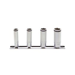 4PC 1/4"DR NUTGRIP DEEPSKT SET (8MM - 14MM) ON RAIL KORS2350M/4