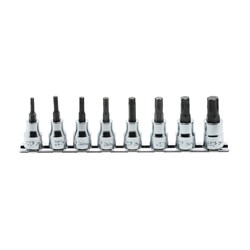 8PC 3/8'DR TORXPLUS SOCKET SET (20IP - 55IP) ON RAIL KORS3025/8-IP
