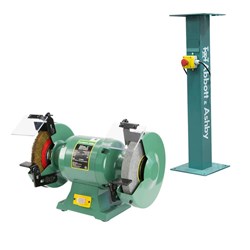 200MM / 8" 600W BENCH GRINDER WIRE WHEEL + ESTOP + PEDESTAL ATBG600/8WBM-P