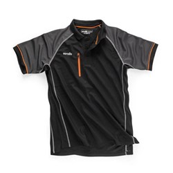 Scruffs Trade Active Polo Shirt Black - Small