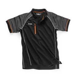 Scruffs Trade Active Polo Shirt Black - Large