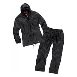 Scruffs Waterproof Rainsuit Black - Large