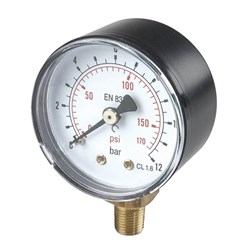 Pressure Gauge - Manometer - 1/8" 50mm 0-12 Bar - Suitable for Hydra & Hydra BIG