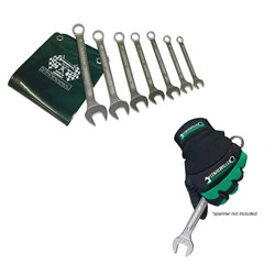 SWVP13A/7-P - Stahlwille 7pc Combination Spanner Set PLUS Large Mechanics Gloves