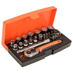 BAHSL25 -  1/4" Square Drive Socket Set, 25PCS