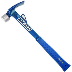 EWE6-24T- Estwing Hammertooth 24oz Smooth Face Hammer - Blue Shock Reduction Grip