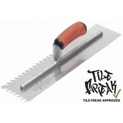 MTLF3816SD -  LayFlat™ Notched Trowel, 10mm notches -406mm x 102mm