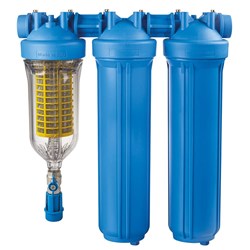 Hydra TRIO 10" BIG Clear Self Cleaning Sediment Filter 90 Mic S Steel Mesh Screen 1.5" Brass BSP