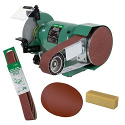 AA362W8-P - Linisher AA362 With 8" Grinder Plus Bonus Belts Disc Restorer 