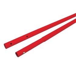 MTRED700863 - Handle Section, round swaged, 3048mm long, 44mm dia - red