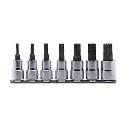 Ko-ken RS3020/7-L50 - 7 piece 3/8" Drive XZN Socket Bit Set (M4-M14)on 200mm Rail