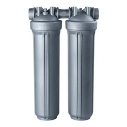 Atlas Filtri ATF-HOUSING DPBIG20DUO1INSAN SANIC Series 20" Big DP Duo Filter Housing with 1" Inlet/Outlet (No Spanner/Bracket)