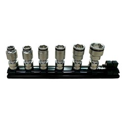 Ko-ken Z Series KORS3441MZ/6 6 Piece3/8" Drive Universal Nutgrip Socket Set on Rail (8-17mm)
