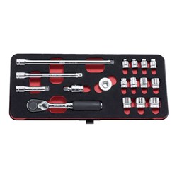 Ko-ken Z-Series KO2286Z 1/4" Drive 17 Piece Socket Set with Ratchet (4MM-14MM)