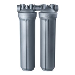 Atlas Filtri DP Duo SANIC Series 20" BIG Filter Housing with 1" In/Out, Spanner & Bracket