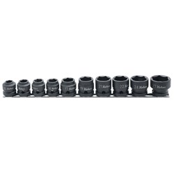 Ko-ken KORS14401MS/10 10 Piece 1/2" Drive Impact Socket Set On Rail