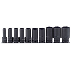 Ko-ken KORS14301X/10 10 Piece 1/2" Drive Impact Socket Set On Rail