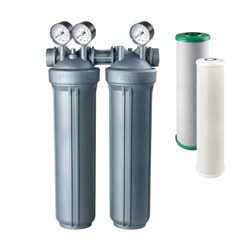 Atlas Filtri ATF-WHMDUO20BIG1INSANICCARBON SANIC Series Whole House DUO Kit with 10 & 5 Micron Cartridges