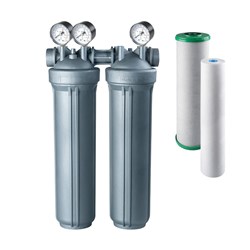 Atlas Filtri ATF-WHMDUO20BIG1INSANICSCALE SANIC Series Whole House DUO Kit with 2 5 Micron Cartridges