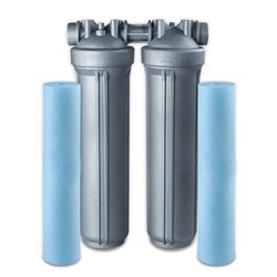 Atlas Filtri WHMDUO20BIG1INSANIC DP Duo SANIC Series 20" BIG Whole House Kit with 1 & 25 Micron Cartridges