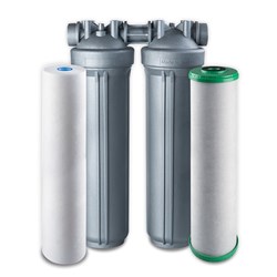 Atlas Filtri WHMDUO20BIG1INSANICCARBON DP Duo SANIC Series 20" BIG Whole House Kit with 5 Micron Cartridges