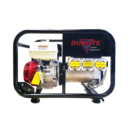 Dunlite 8 kVA Honda Powered generator with RCD Outlets