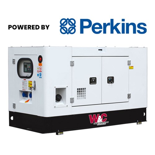 9kVA, Single Phase, Standby Diesel Generator with Perkins Engine in Canopy