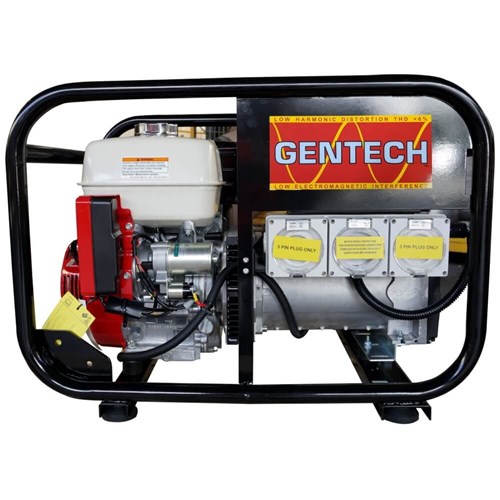 Gentech 8 kVA Honda Powered generator RCD Outlets with Electric Start
