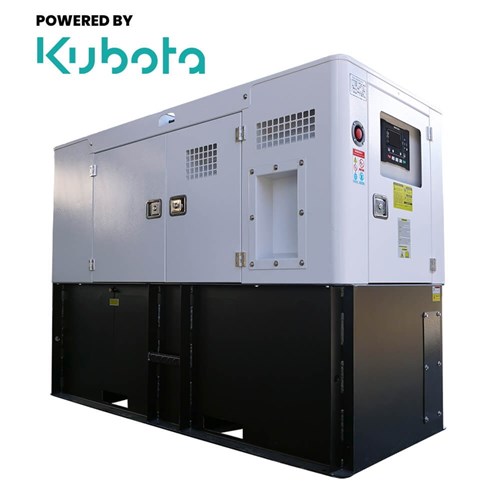 10.5 kVA, Single Phase, Standby Diesel Generator with Kubota Engine in Canopy, 400L Tank & Load Bank