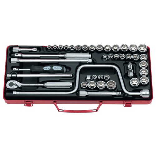 SOCKET SET 3/8DR, AF/METRIC/WHIT.(42PCS)