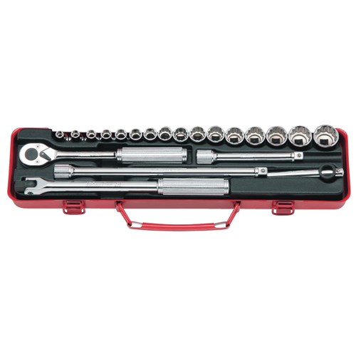 SOCKET SET 3/8DR-6PT&12PT 6-22MM (21PCS)